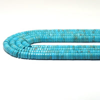 Smooth Heishi Turquoise Beads, 2x3mm/2x4mm/3x6mm/3x8mm, Sku#U1590