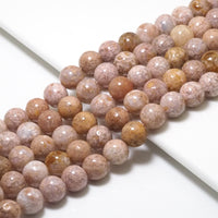 Genuine Light Pink Icy Chalcedony Round Smooth Beads, 6mm/8mm/10mm, Sku#U1597