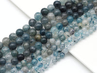 Genuine Blue Rutilated Quartz Round Smooth Beads, Sku#U1360