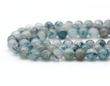 Genuine Blue Rutilated Quartz Round Smooth Beads, Sku#U1360