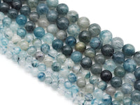 Genuine Blue Rutilated Quartz Round Smooth Beads, Sku#U1360