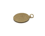 Gold Smiley Face On Round Coin Charm, Sku#ZX97