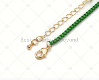 NEW STYLE!!! Thin Enamel Box Chain Necklace, 16" Colorful Thin Chain Necklace, Sku#EF86