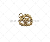 CZ Heart Shape Charm, Sku#JD19