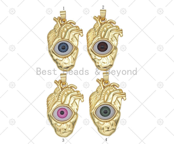 Enamel  Evil Eye Shape Pendant, Sku#JL66