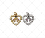 CZ Heart Shape Charm, Sku#JD19