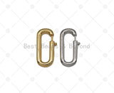 NEW!!! Gold/Silver Push Sliding Clasp, Snap Clip Trigger Clasp, Clasp for Purse Key Jewelery, 17x10mm/23x12mm, Sku#H332
