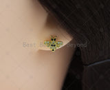 CZ Micro Pave Bee Shape Stud Earring ,18K Gold Filled Latch Back Earring, Bee Earrings, Sku#LD179