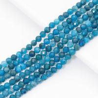 Genuine Quality Apatite Round Faceted Beads, 2mm/3mm/4mm, Sku#U1588