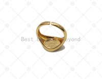 Enamel Fire Flame Signet Ring, Sku#JD24