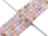 Genuine Morganite Round Faceted Beads, Sku#U1364