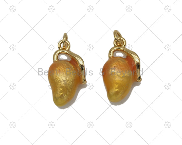 Enamel Mango charm, Sku#Y579