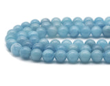 Genuine High Quality Aquamarne Round Smooth Beads, Sku#U1369