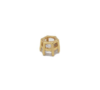 Gold Big CZ Bezel Diamond Charm, Sku#Y738