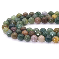 Genuine Indian Agate Round Faceted Beads, 6mm/8mm/10mm/12mm, Sku#UA307