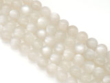 Genuine Top Quality White Moonstone Round Smooth Beads, Sku#U1373