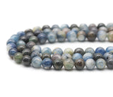 Genuine Blue Kyanite Round Smooth Beads, Sku#U1374