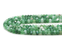 Quality Natural Green Banded Agate Faceted Rondelle Beads, 4x6mm/5x8mm, Sku#UA241