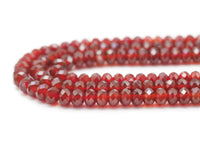 High Quality Carnelian Faceted Rondelle Beads, 2x4mm/4x6mm/5x8mm, Sku#UA242