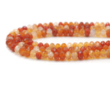 High Quality Red Orange Banded Agate Faceted Rondelle Beads, 4x6mm/5x8mm, Sku#UA243
