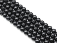 Genuine High Quality Black Spinel Round Smooth Beads, Sku#U1379