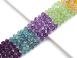 Genuine High Quality Multicoloor Fluorite Cube Beads, Sku#U1384