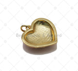 Enamel Heart Shape Pendant, Sku#Y594