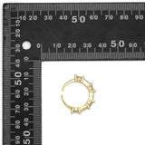 Gold Round Rectangle CZ Adjustable Band Ring, Sku#LX226