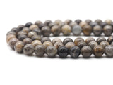 Genuine Black Sunstone Round Smooth Beads, Sku#U1397