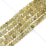 Genuine Golden Lepidolite Smooth Rondelle Beads, 4x6mm/5x8mm, Sku#U1602