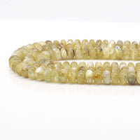 Genuine Golden Lepidolite Smooth Rondelle Beads, 4x6mm/5x8mm, Sku#U1602