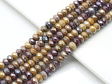 Mystic Genuine Mookaite Rondelle Faceted Beads, Sku#UA262