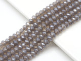 Mystic Natural Gray Agate Rondelle Faceted Beads, Sku#UA267