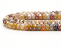 Mystic Genuine Rutilated Jade Rondelle Faceted Beads Sku#UA268