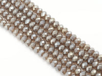 Mystic Champaign Agate Rondelle Faceted Beads, 4x6mm/5x8mm, Sku#UA283