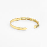 Colorful CZ Gold Long Oval Link Bracelet, Sku#LX243