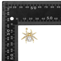 ClearCZ Gold Silver Spider Shape Charm, Sku#B363