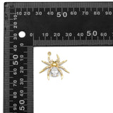 ClearCZ Gold Silver Spider Shape Charm, Sku#B363