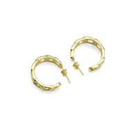 Gold Oval Link Chain Hoop Earrings, Sku#LK842