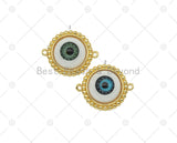 Enamel Evil Eye Connector, Sku#Z1424