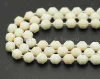 Double Point Ivory Jade Beads, Sku#U1304