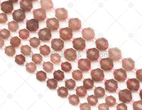 Strawberry Quartz Double Point Beads, Sku#U1306