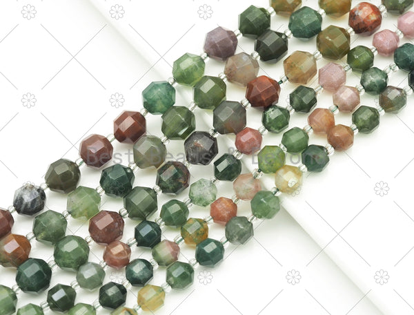 Double Point Indian Jade Beads, Sku#U1307