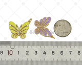 CZ Micro Pave Colorful Enamel Butterfly Shape Pendant,18K Gold Filled Butterfly Charm, Necklace Bracelet Charm Pendant, Sku#F1451