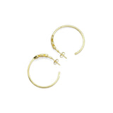 Clear CZ Gold Heart Hoop Earrings, Sku#LX257
