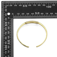 Colorful Clear CZ Rectangle Gold Adjustable Bracelet, Sku#LX254