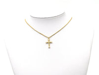 Gold Cross with MOP Charm, Sku#Y605