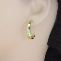 Gold CZ Stars on Huggie Hoop Earrings, Sku#LK844