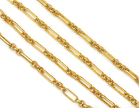 Mixed Paperclip Fancy Gold Chain, sku#M406