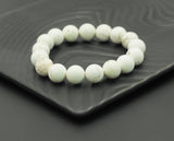 Howlite Round Smooth Stretchy Bracelet, Sku#EF93